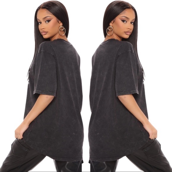 Tattooed Mama Oversized Tee | Black Wash Graphic | Relaxed Fit | Size S & XS - Picture 5 of 9